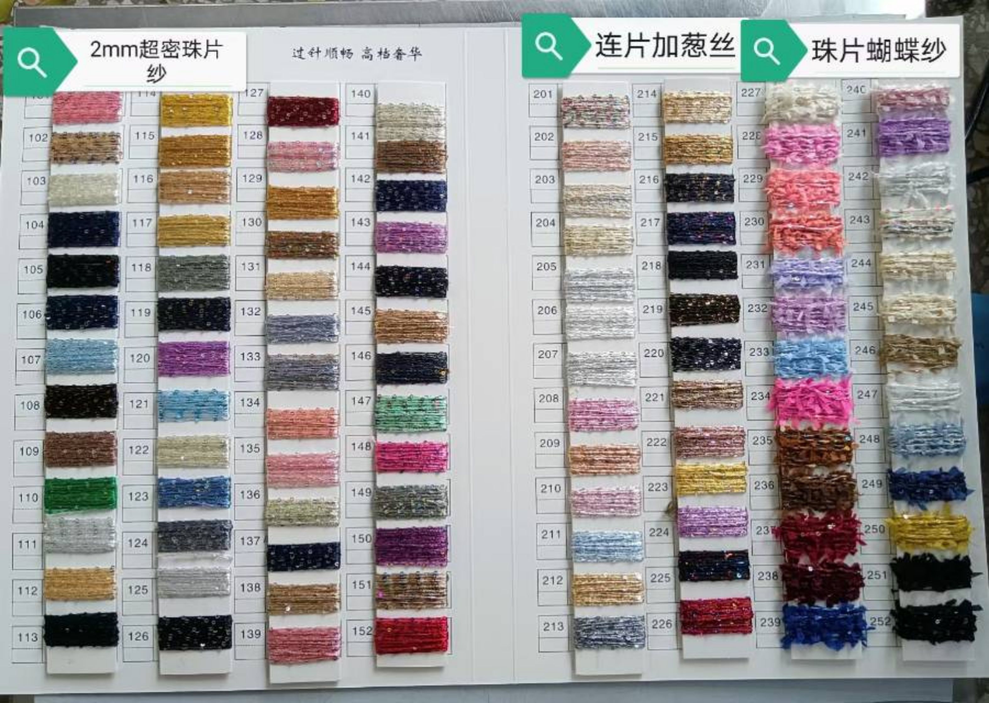 2mm超密珠片纱，珠片蝴蝶纱