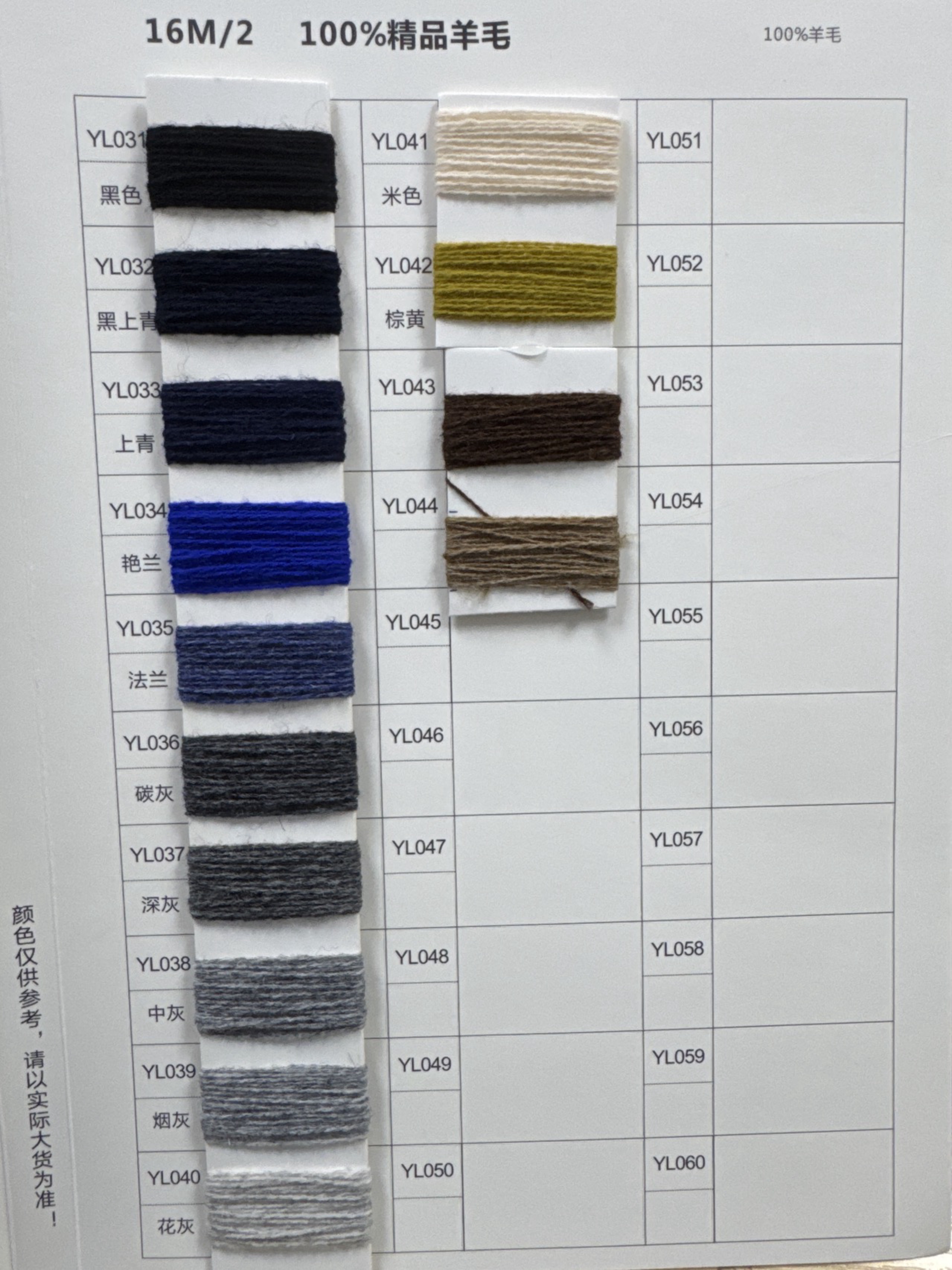 2/16NM100羊毛