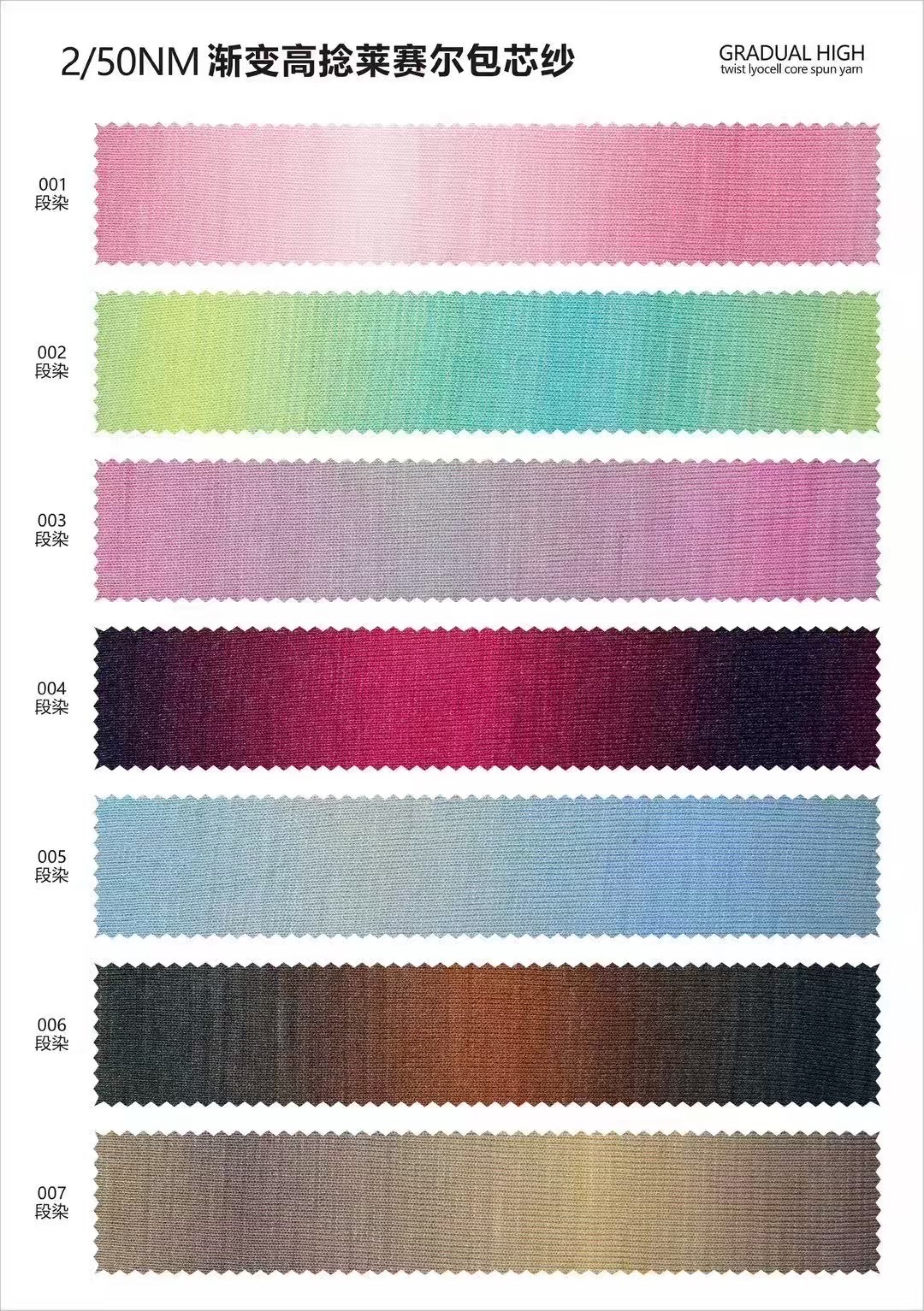 漸變?nèi)R賽爾包芯紗