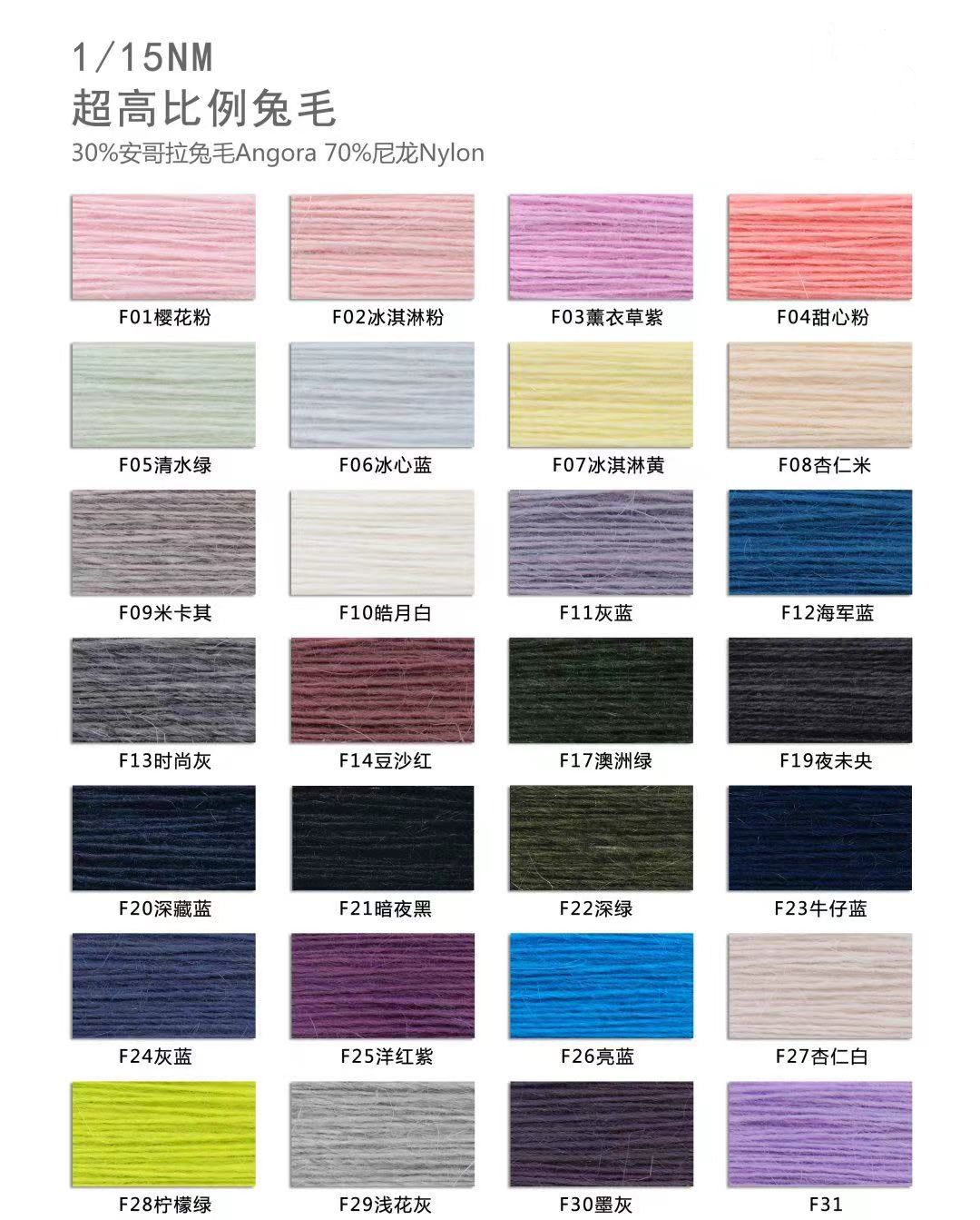 超高比例兔毛紗