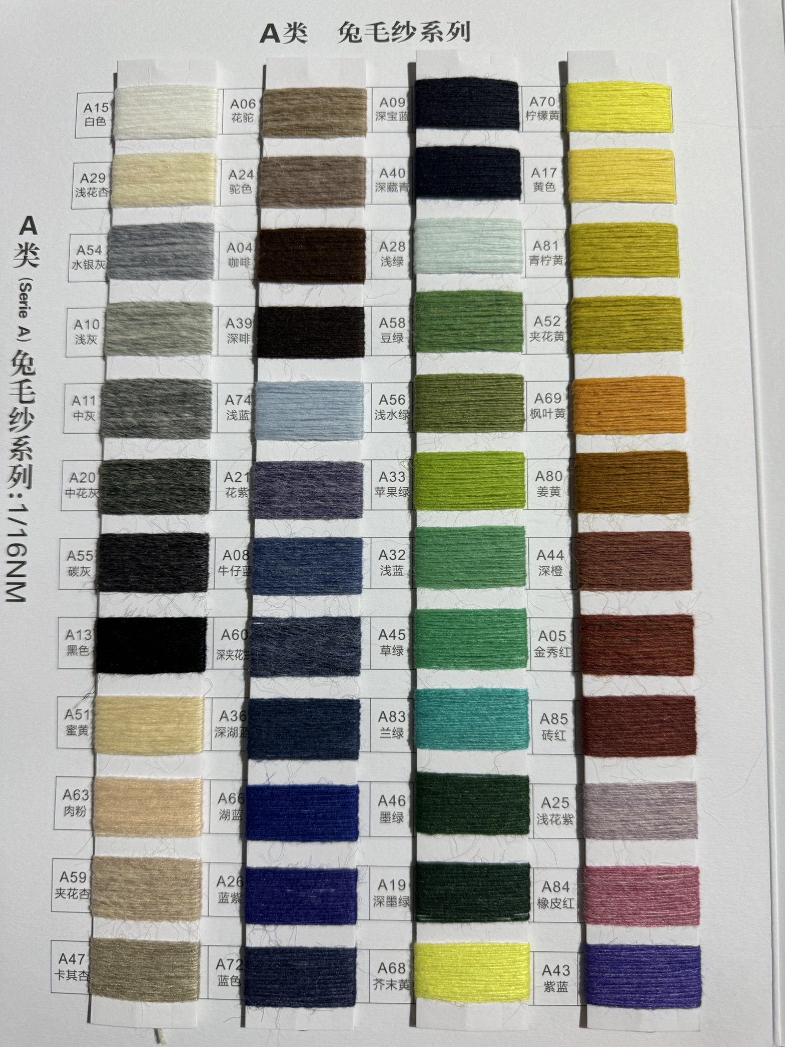 1/16NM A類兔毛紗