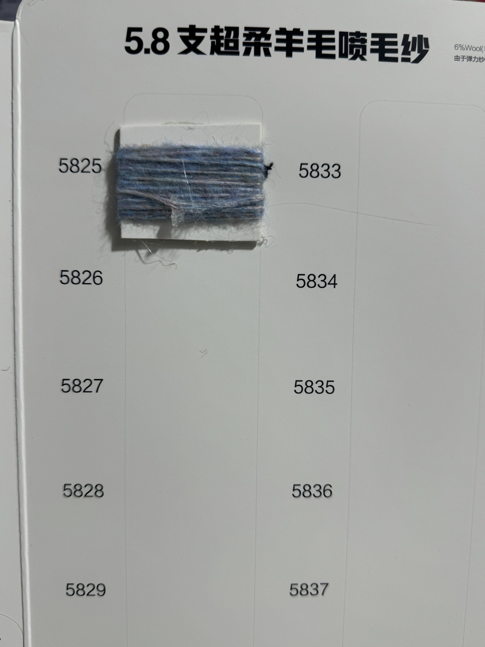 5.8支超柔羊毛噴毛紗