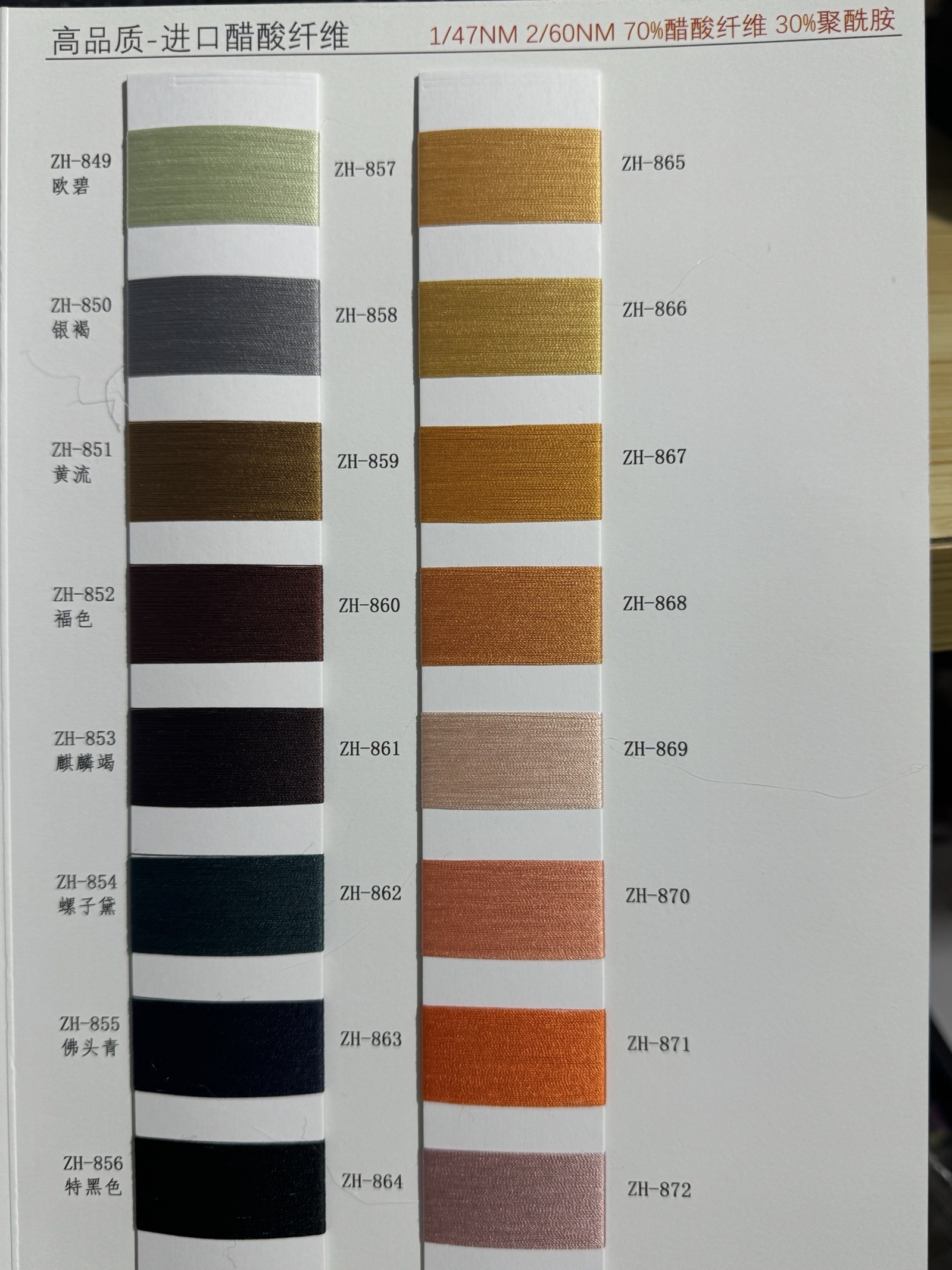 1/47NM 2/60NM進口醋酸