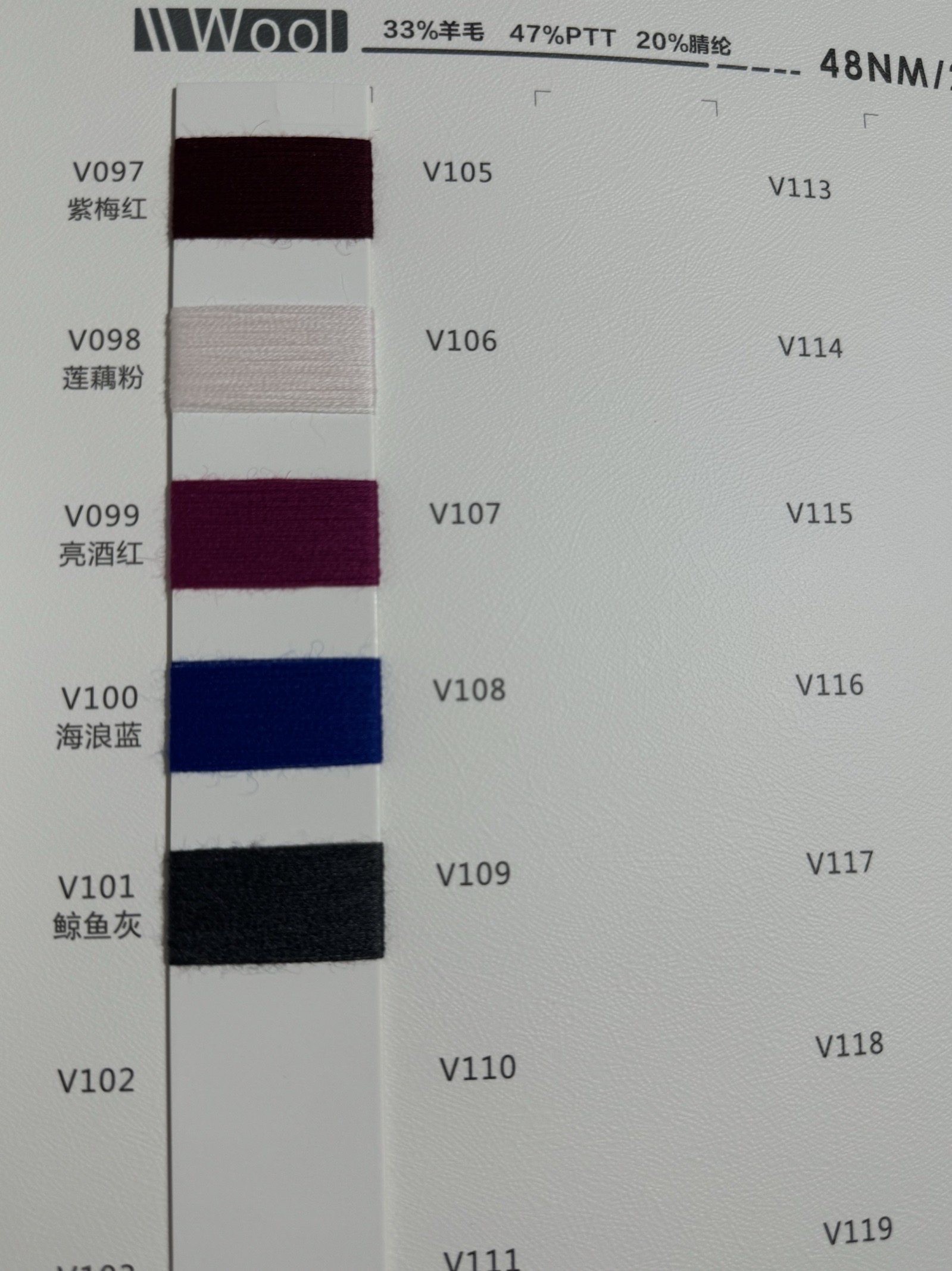 2/48NM 33%羊毛