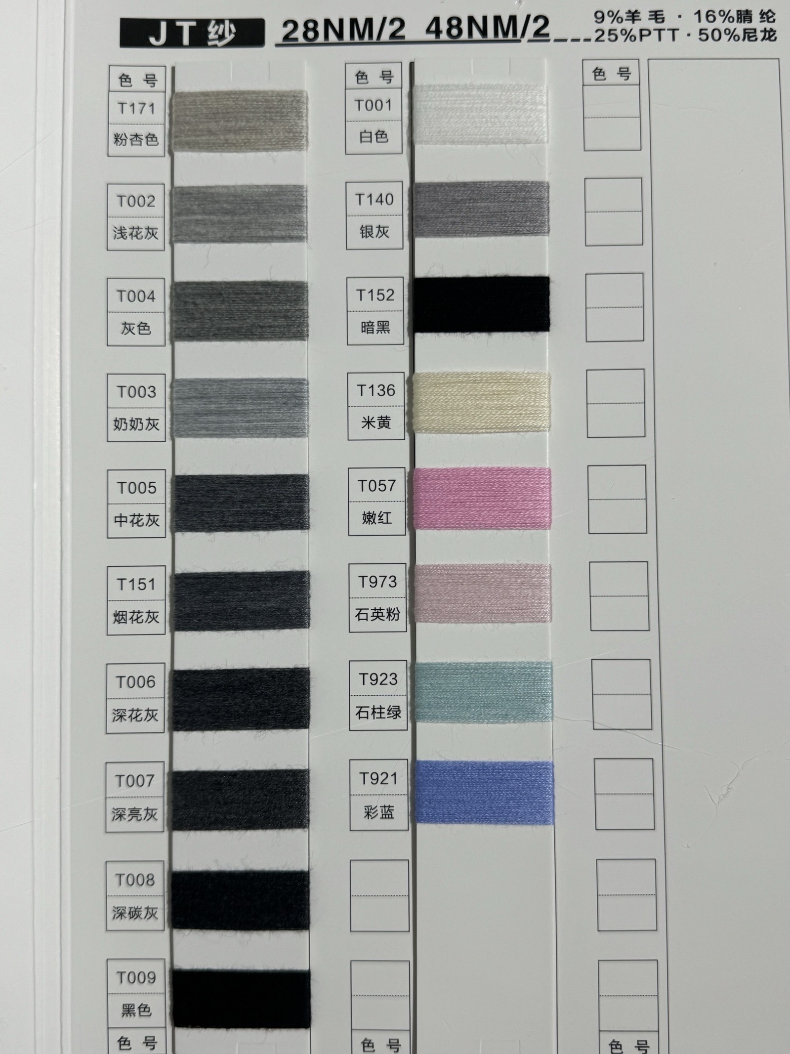 2/28NM、2/48NM JT紗
