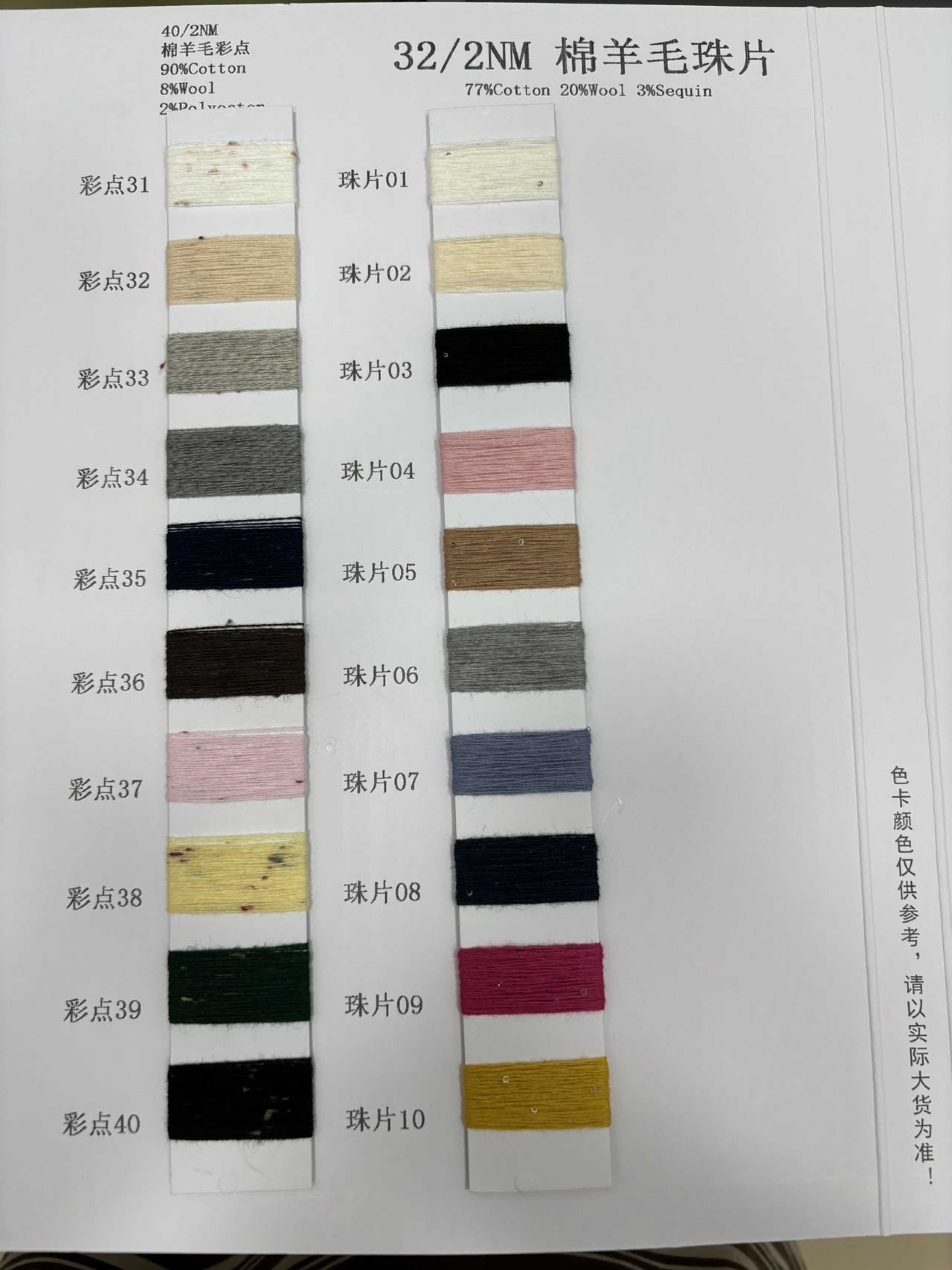 棉羊毛彩点