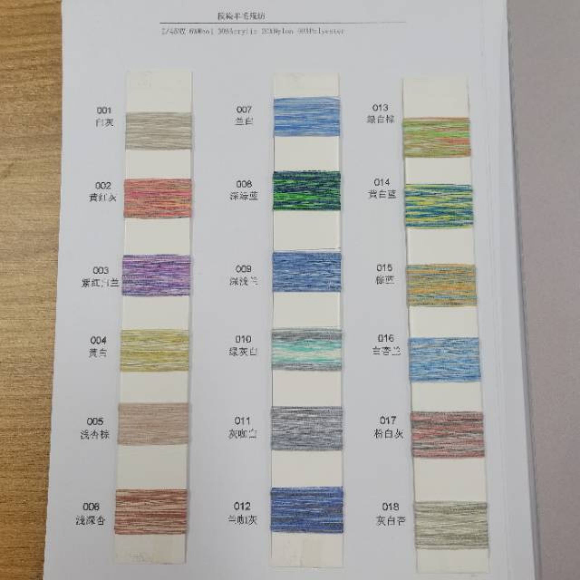 段染羊毛混纺